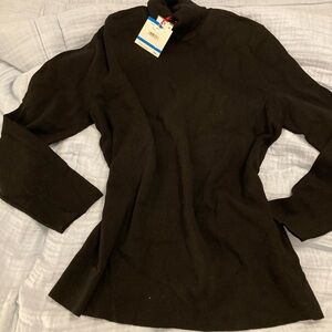New with tags! beautiful, luxurious Ann Klein sweater knit black turtleneck